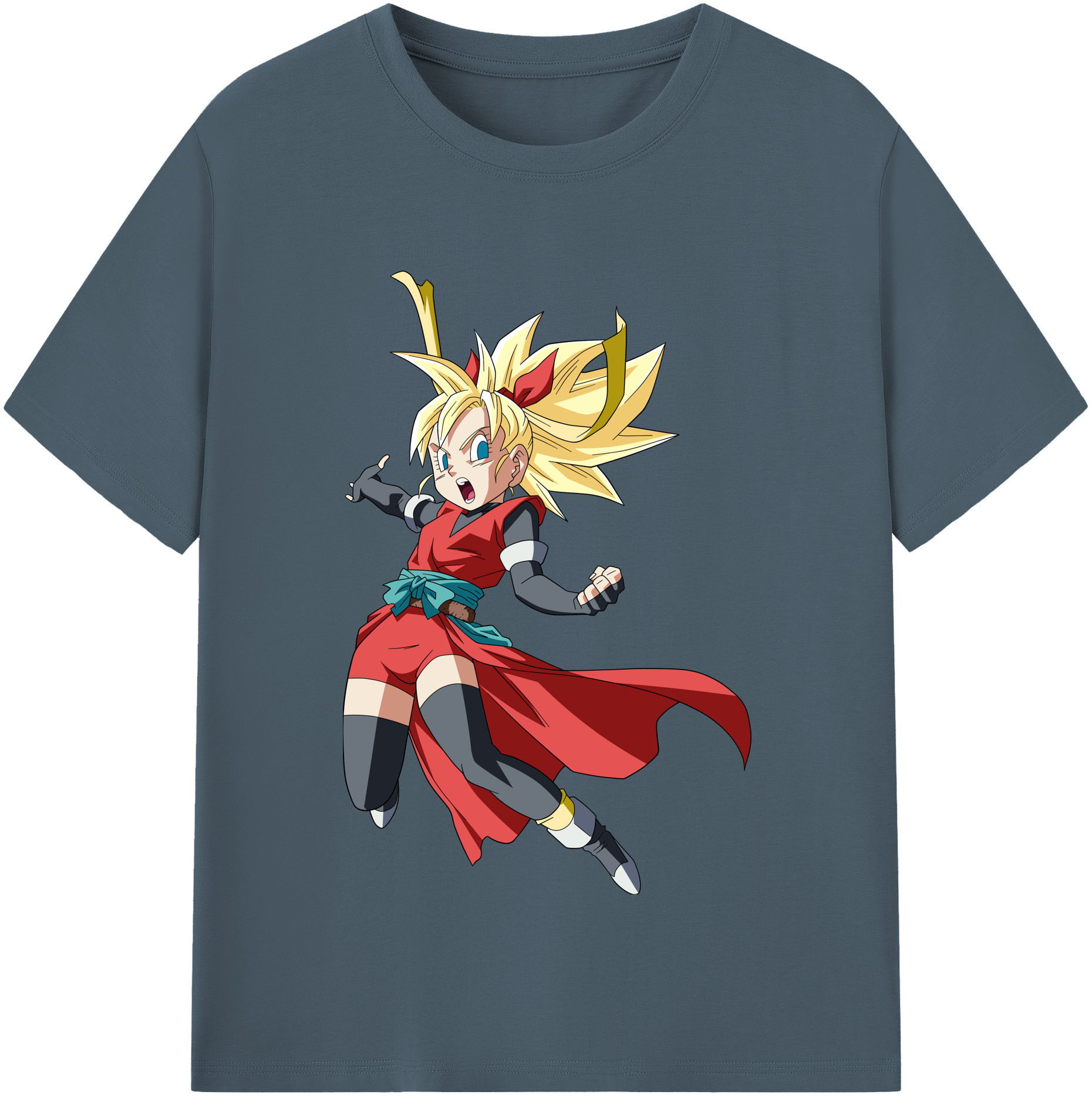 （画像用） ドラゴンボール カリフラ DRAGON BALL Caulifla 綿100％半袖Tシャツ（フロントプリント）